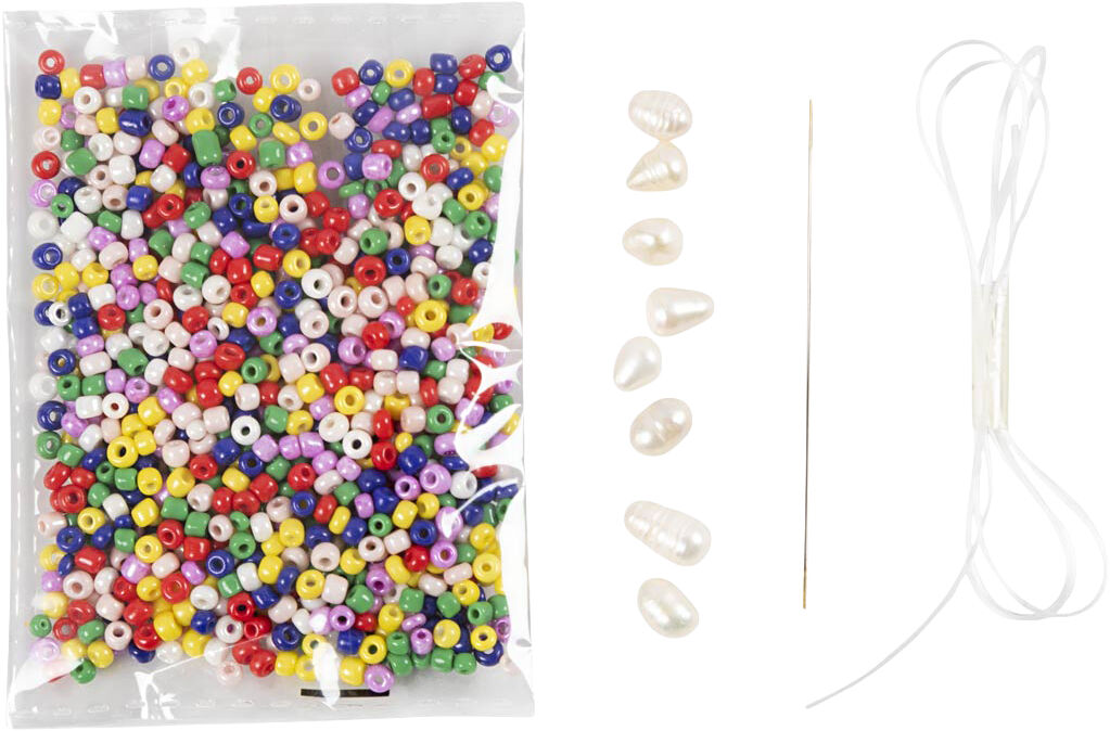 Mini DIY Kit Smykker, Halsk&aelig;der med ferskvandsperler