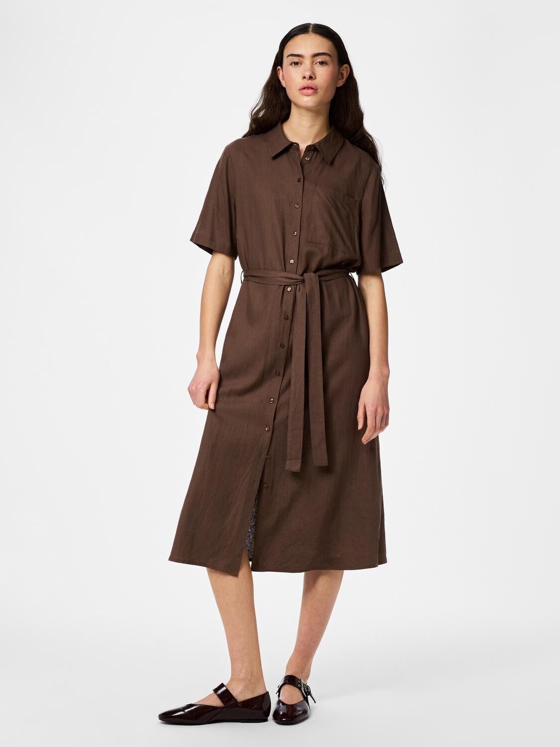 Pcpia 2/4 Midi Shirt Dress Wvn Noos