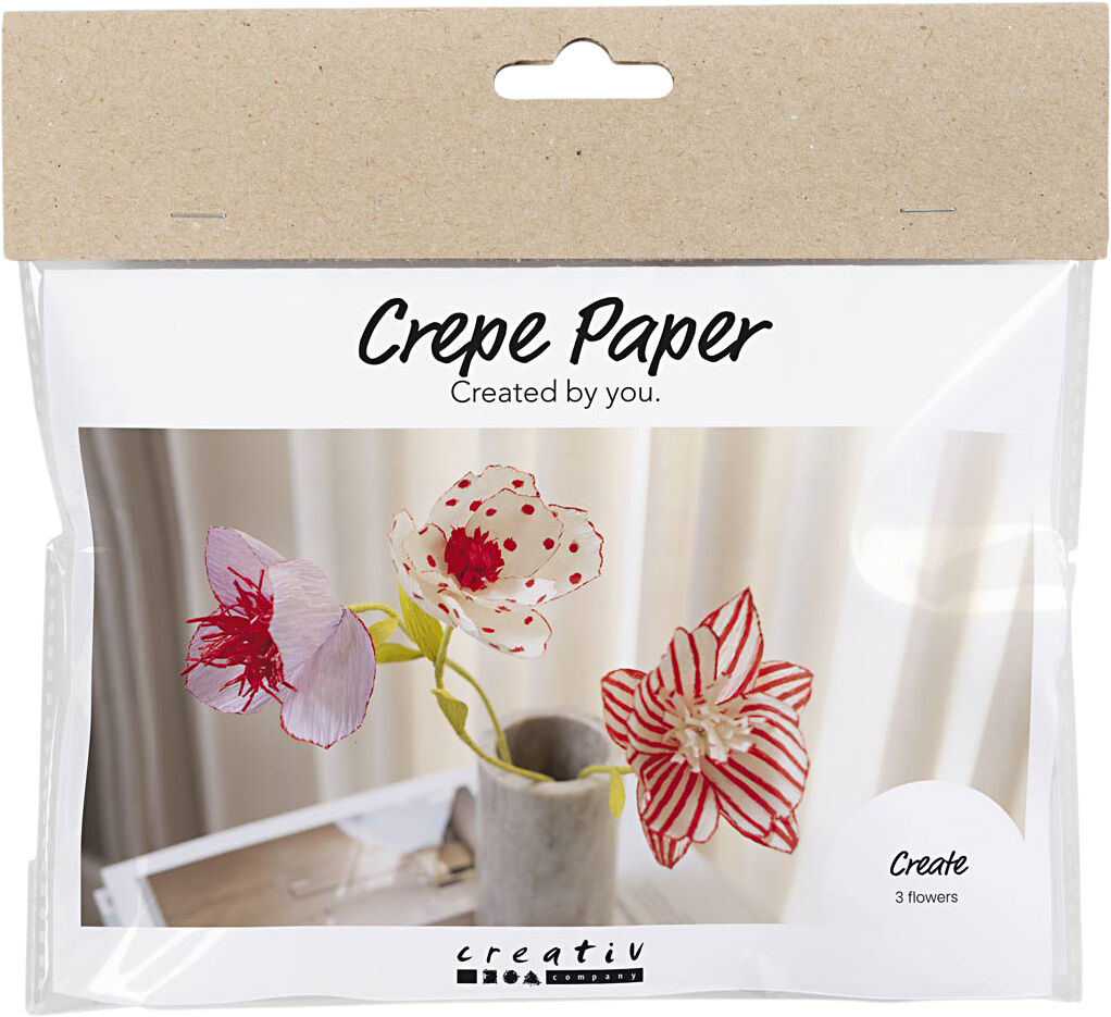 Mini DIY Kit Crepepapir, Blomster