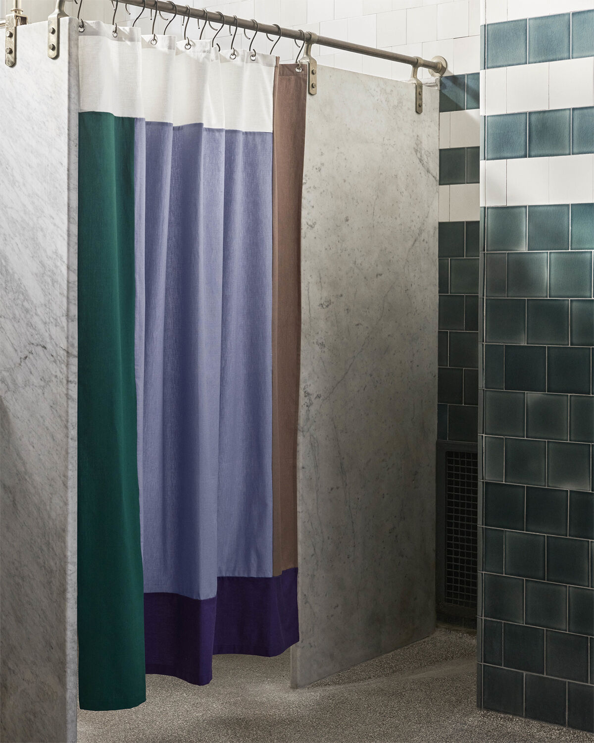 Pivot Shower Curtain Blue