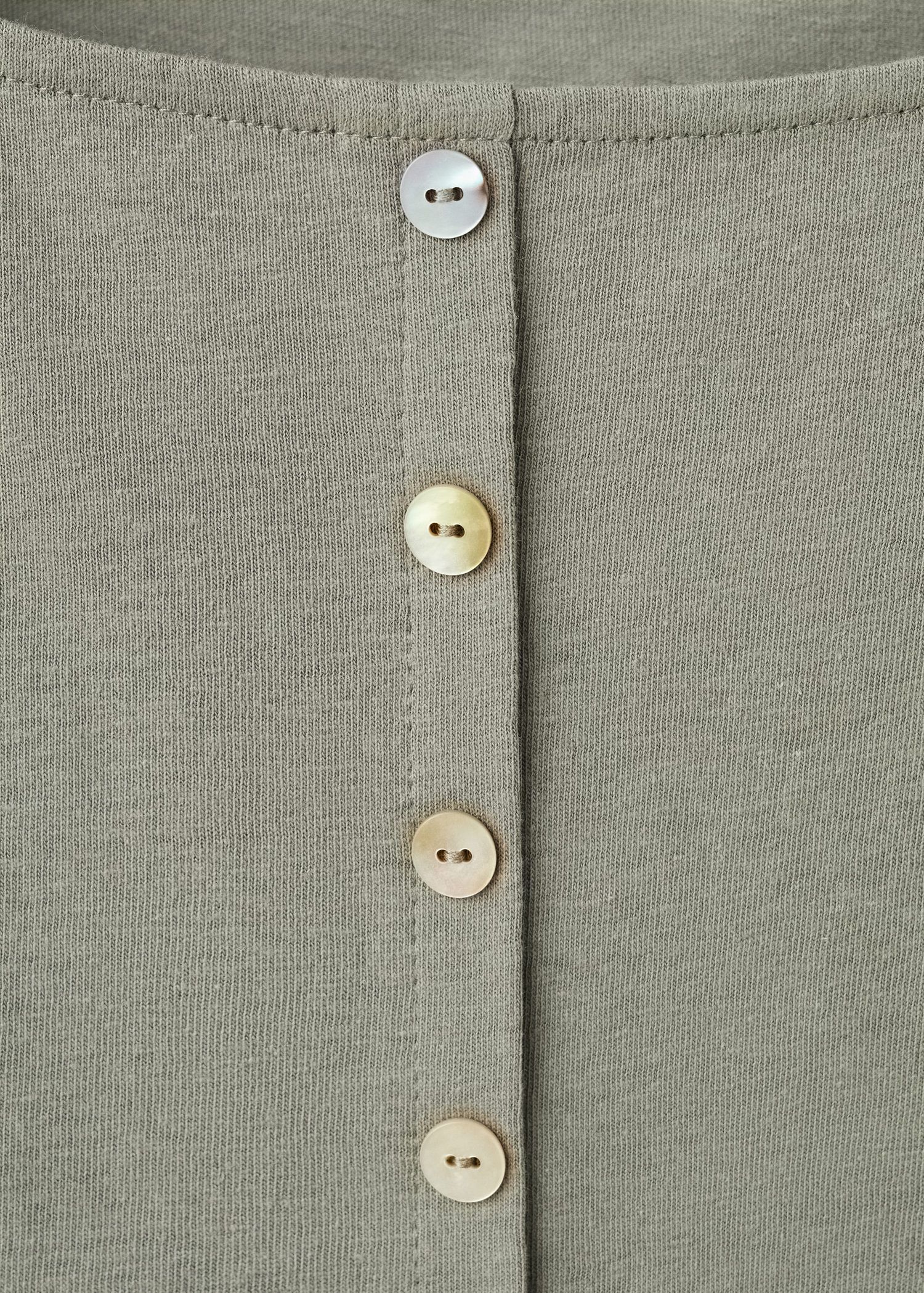 Cotton gilet with buttons