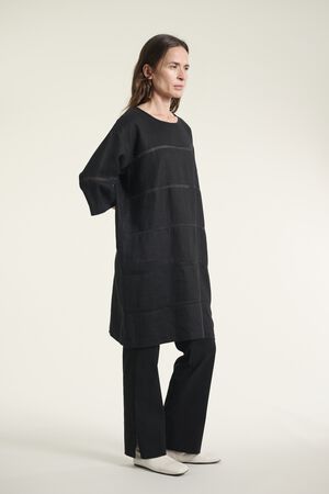 Lazy linen kjole med paneler