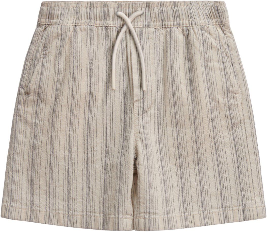 Striped Linen Drawstring Shorts