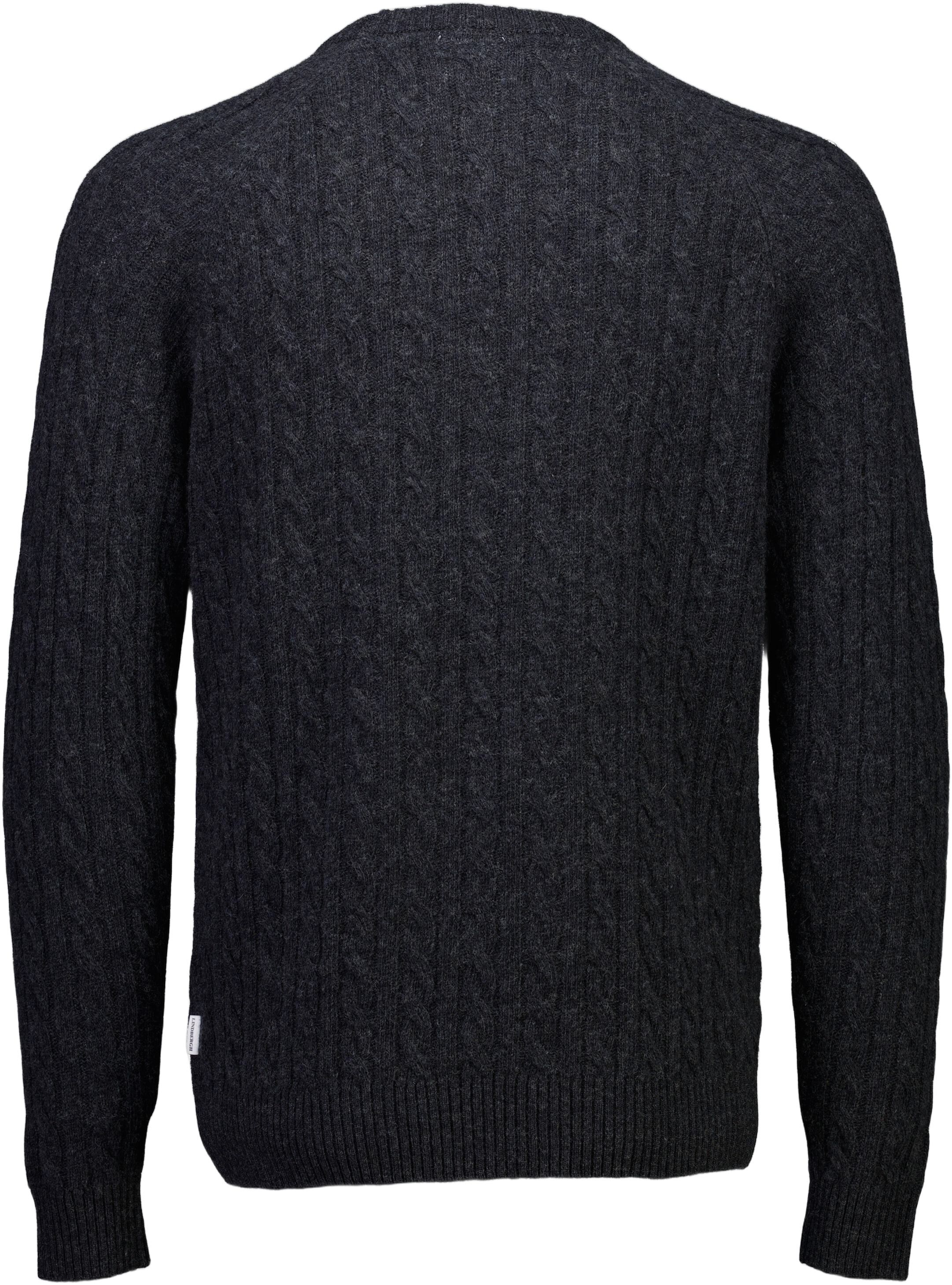 Lambswool raglan cable o-neck