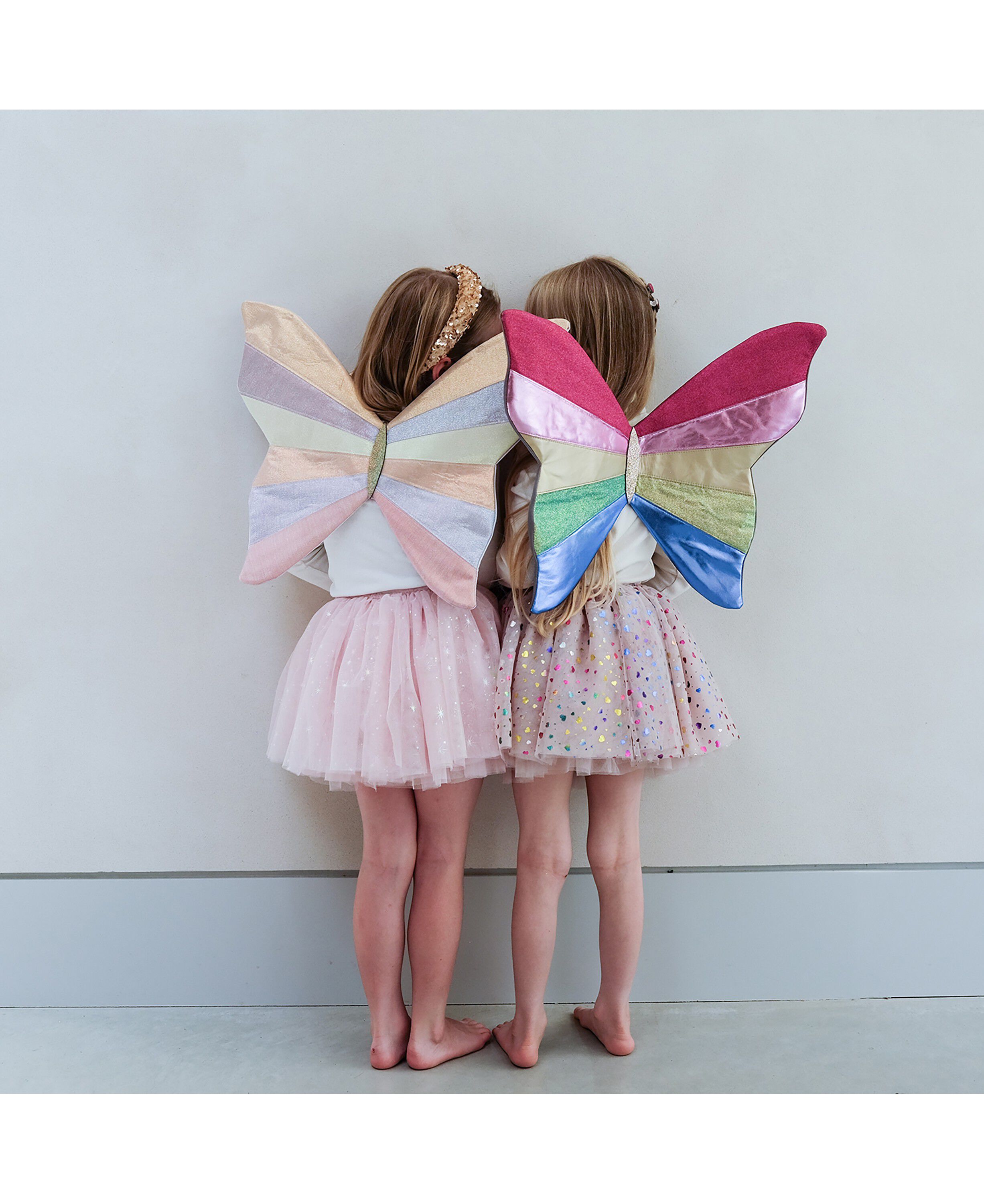 Mimi & Lula - Tylsk&oslash;rt - Beige Rainbow Hearts