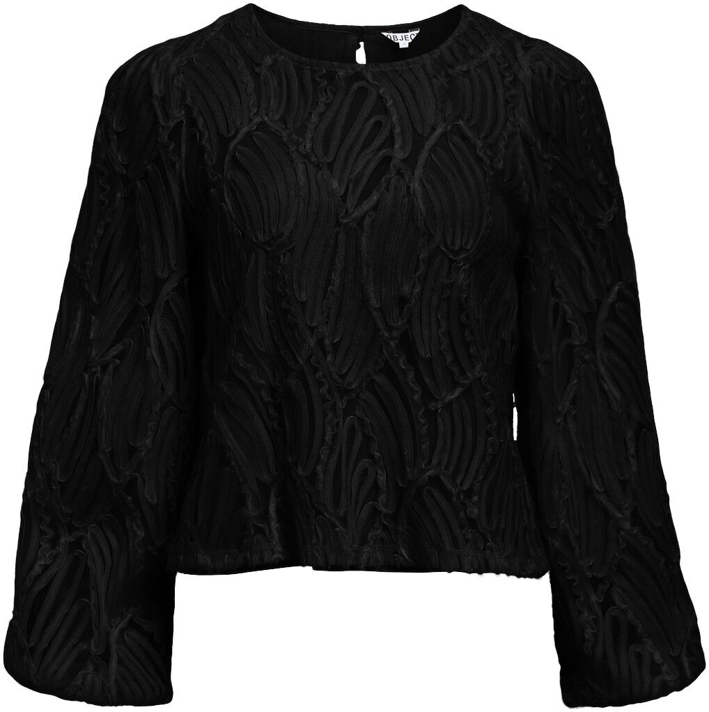 OBJLUCIE L/S RE O-NECK TOP NOOS