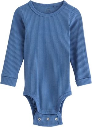 Long-sleeved baby bodysuit in soft,