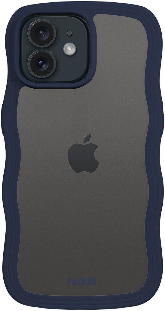 Wavy Case iPhone 12/12 Pro Midnight Blue/Transparent