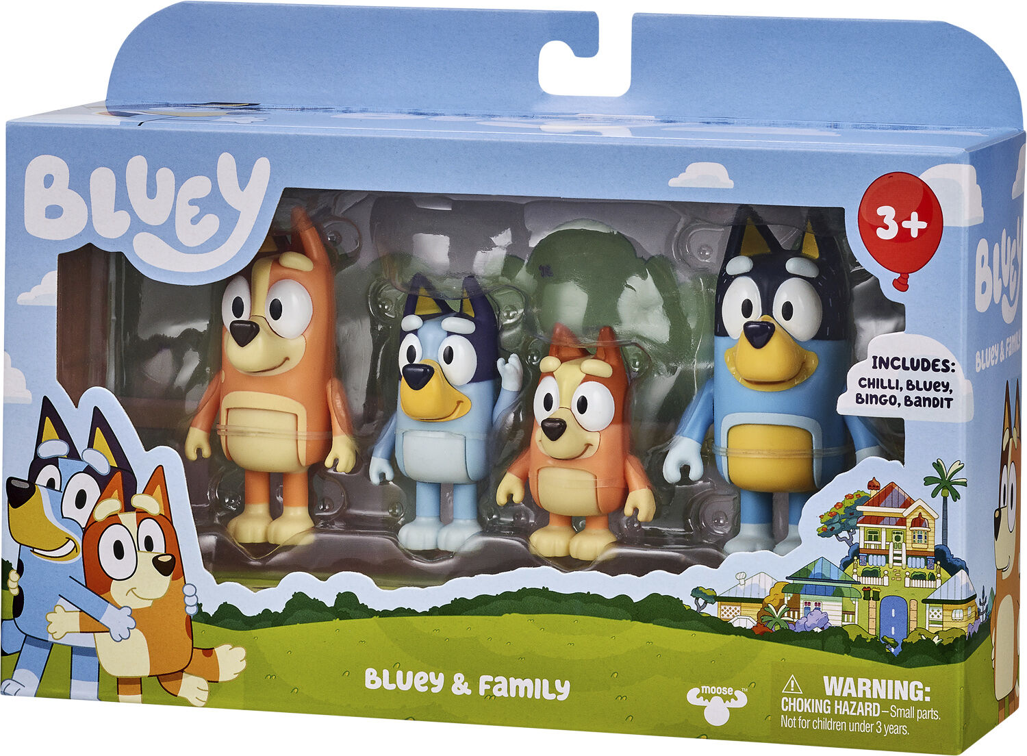 BLUEY FIGURE 4PK - family pk