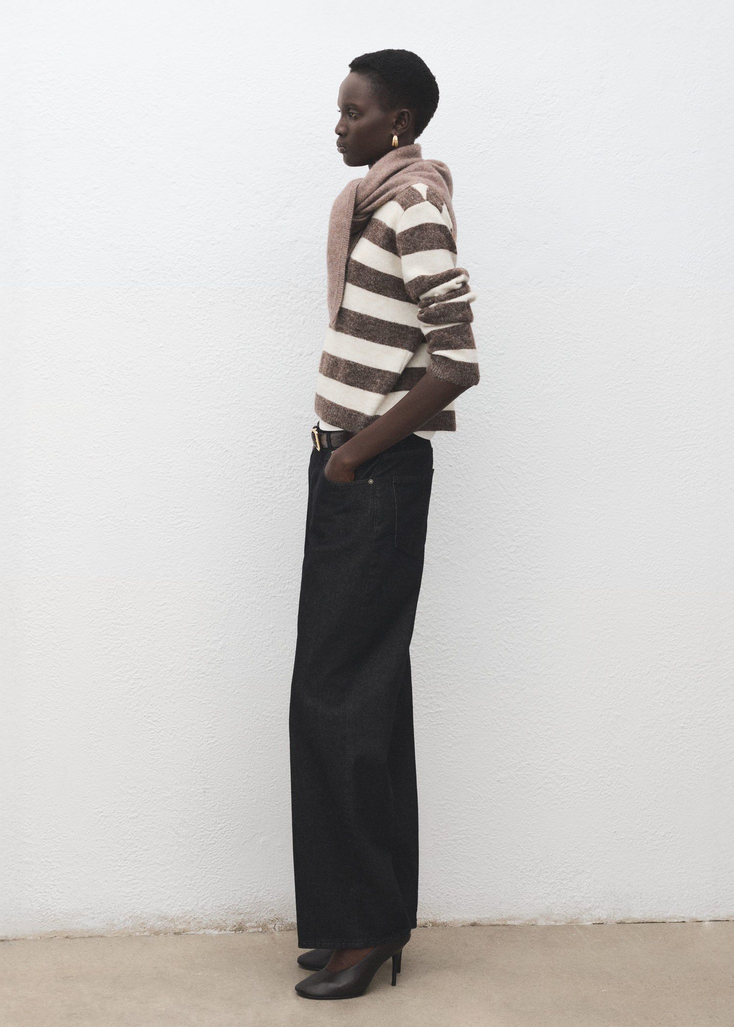 Knit striped sweater