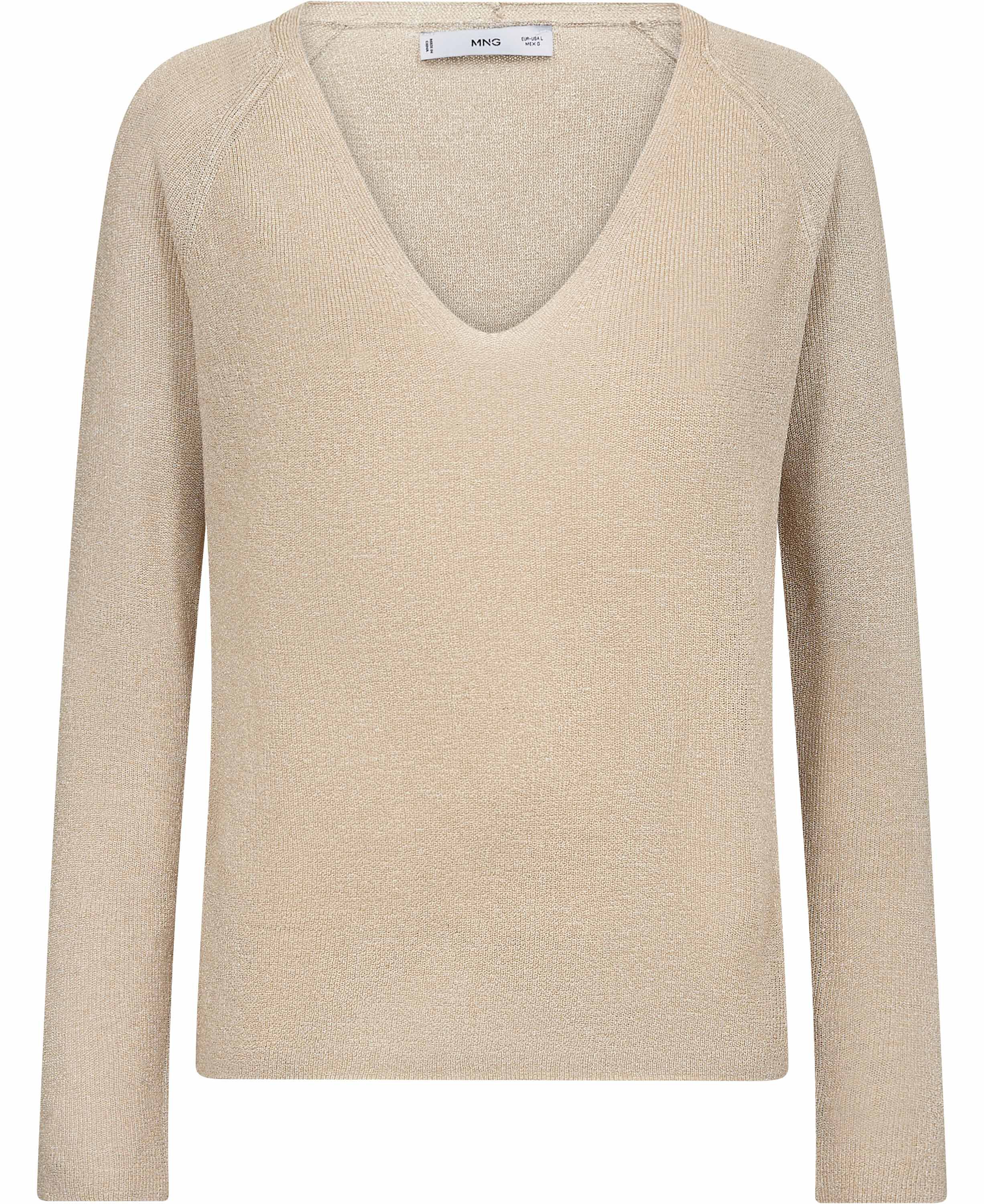 V-neck lurex sweater