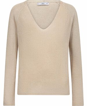 V-neck lurex sweater