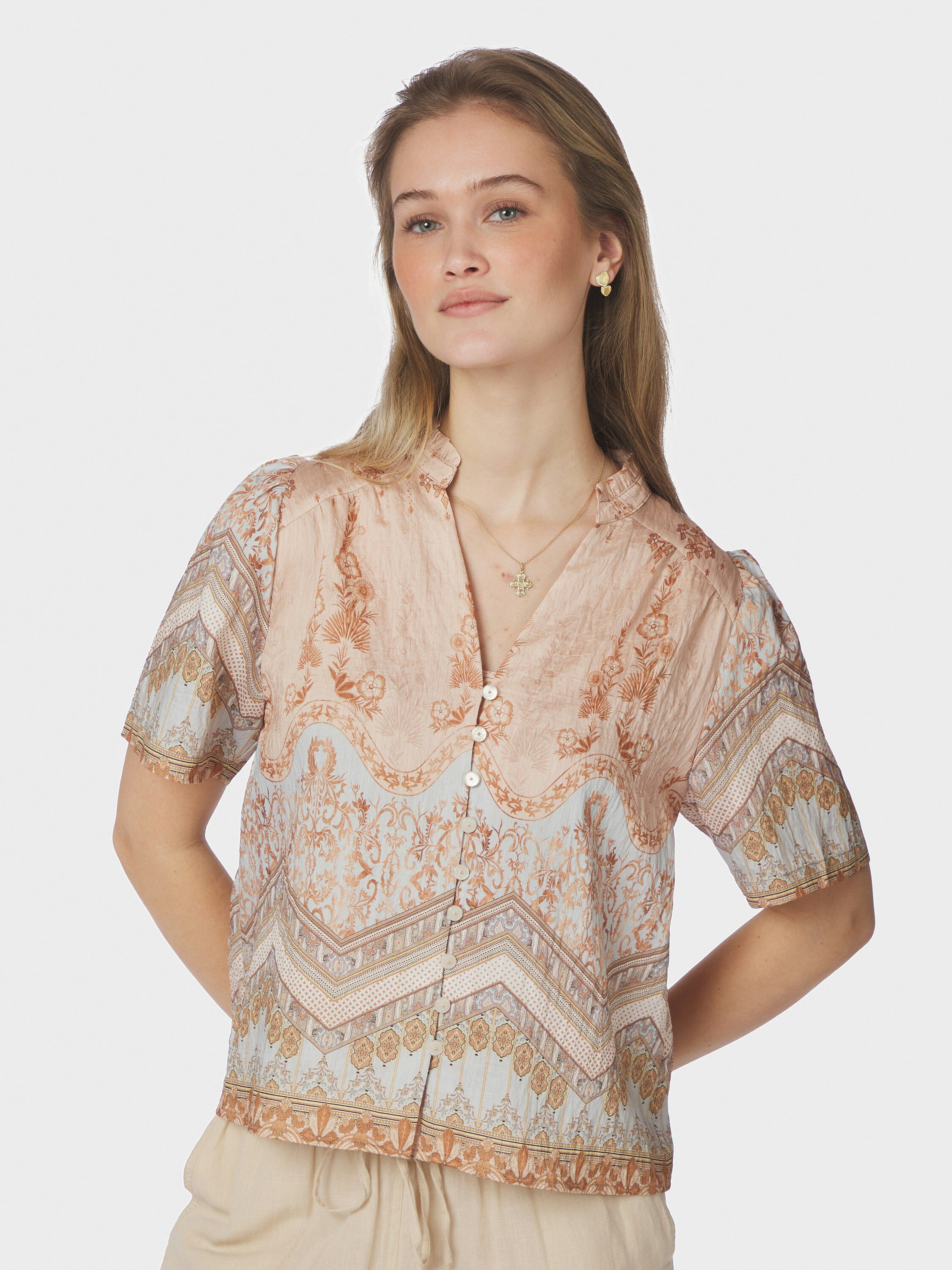 Torana Flower Border Blouse
