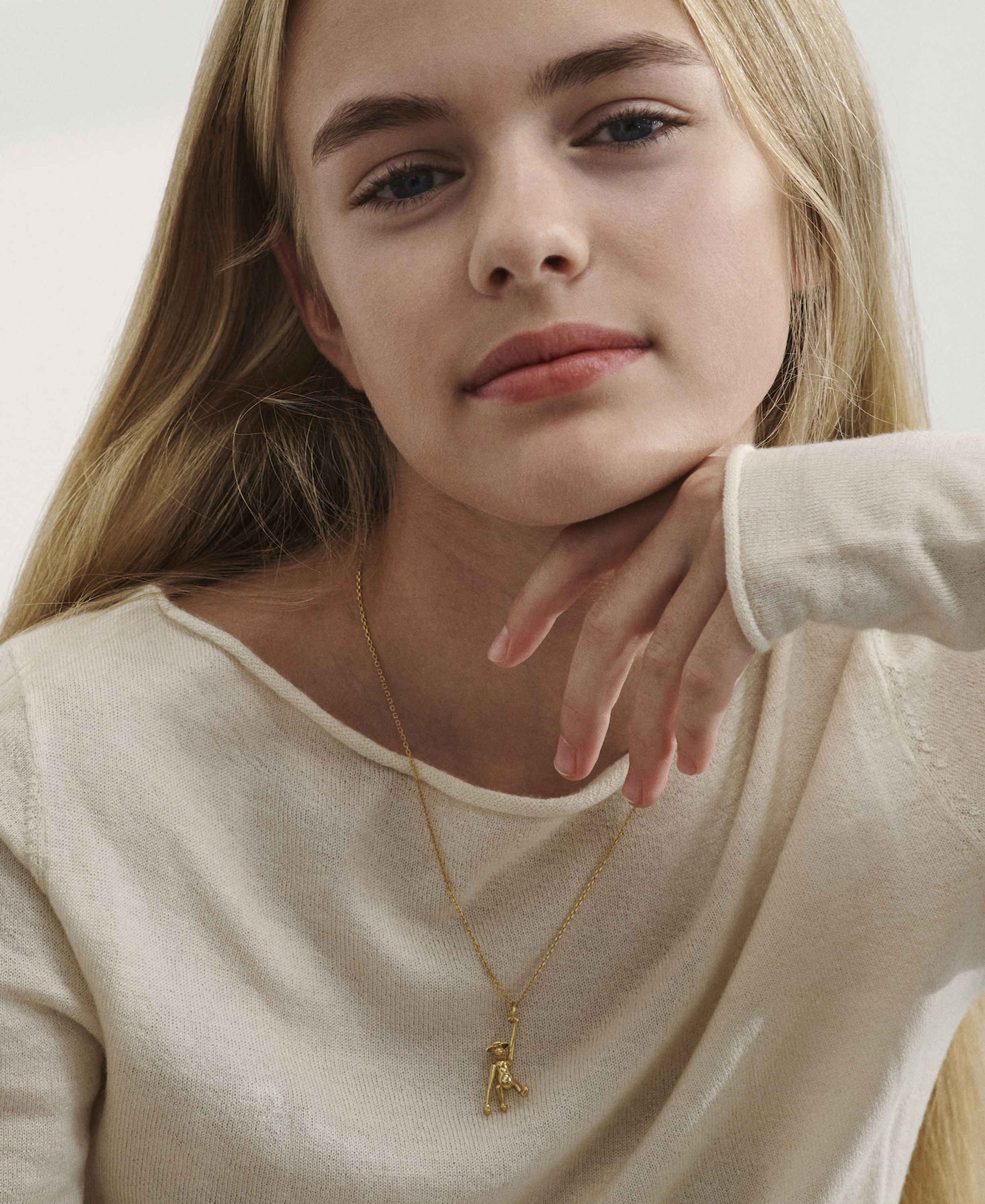 Aben i 18 karat forgyldt s&oslash;lv uden k&aelig;de