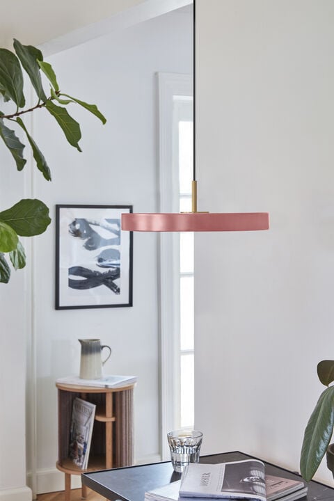 Asteria Mini nuance rose Ø 31 x 10,5 cm, 2. 7m cordset