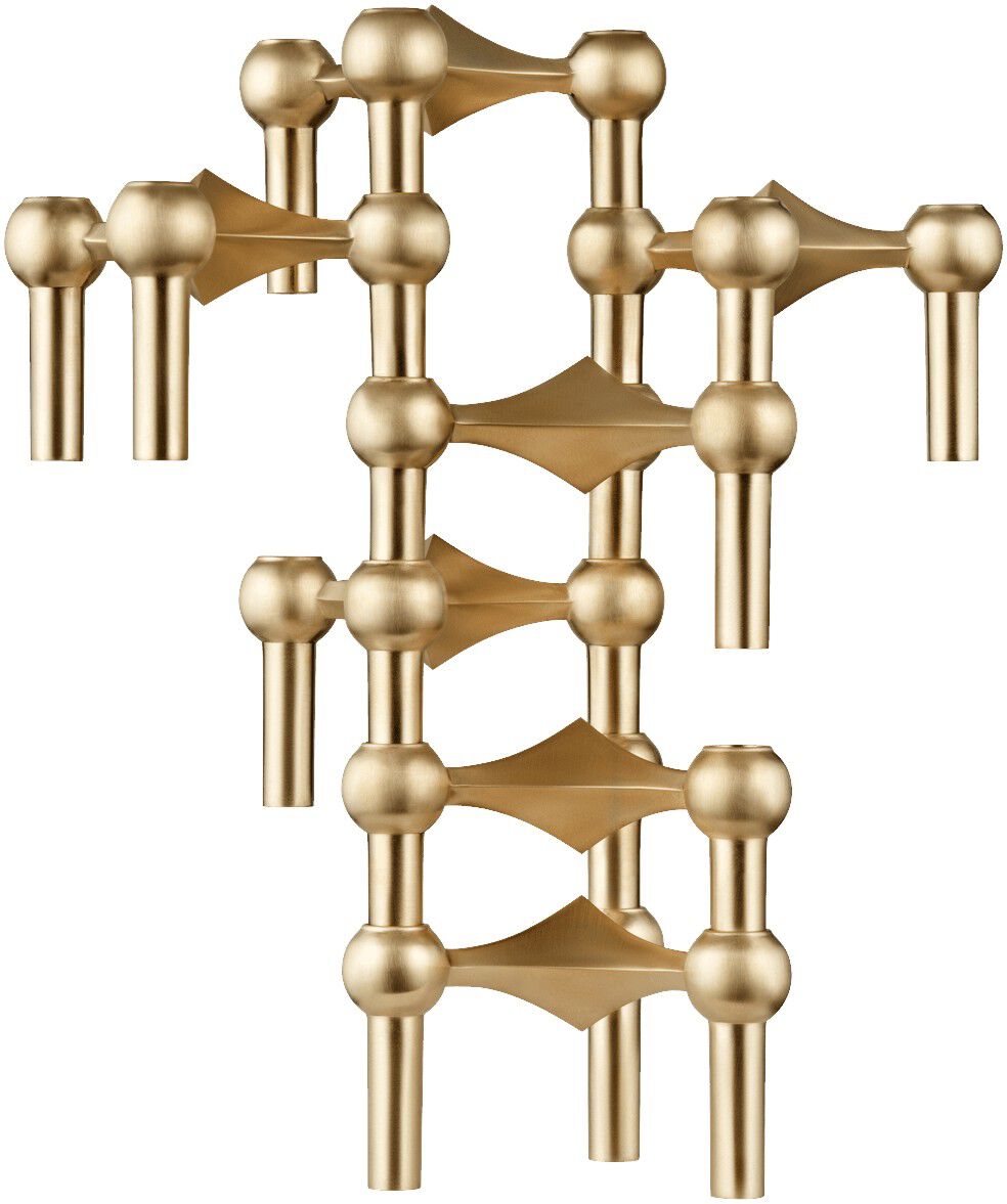 Nagel candle holder - brushed brass