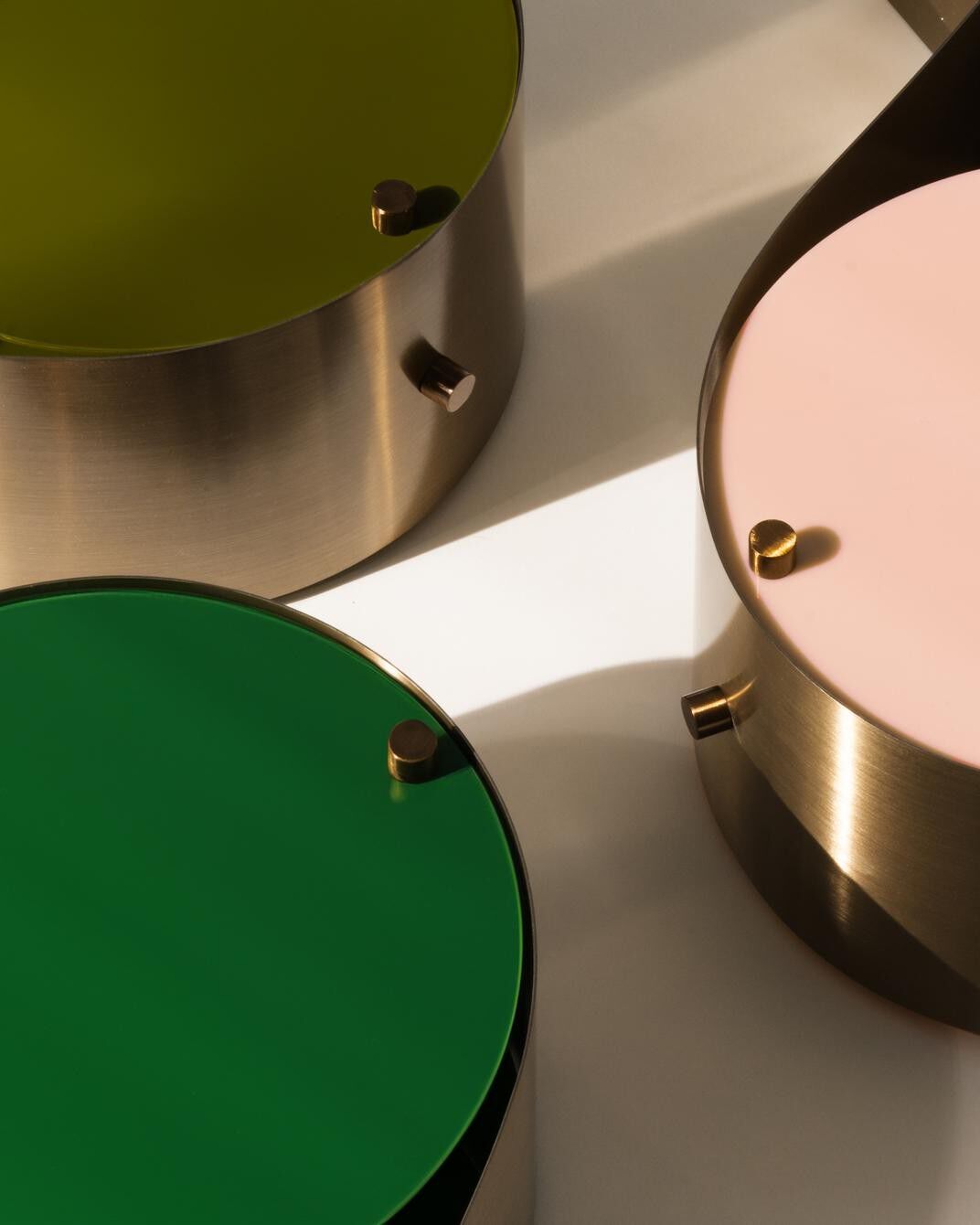 Coppia Table Lamp, Steel, EU (Base: Bronze Steel, Shade: Ivory & Olive