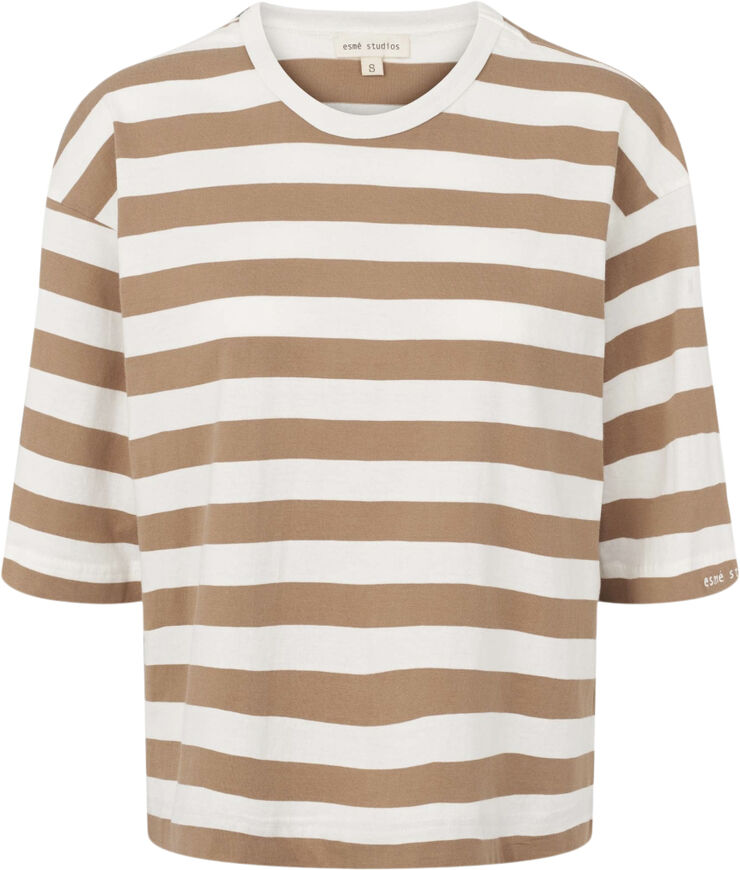 ESSigne Boxy T-shirt Wide Stripe GOTS