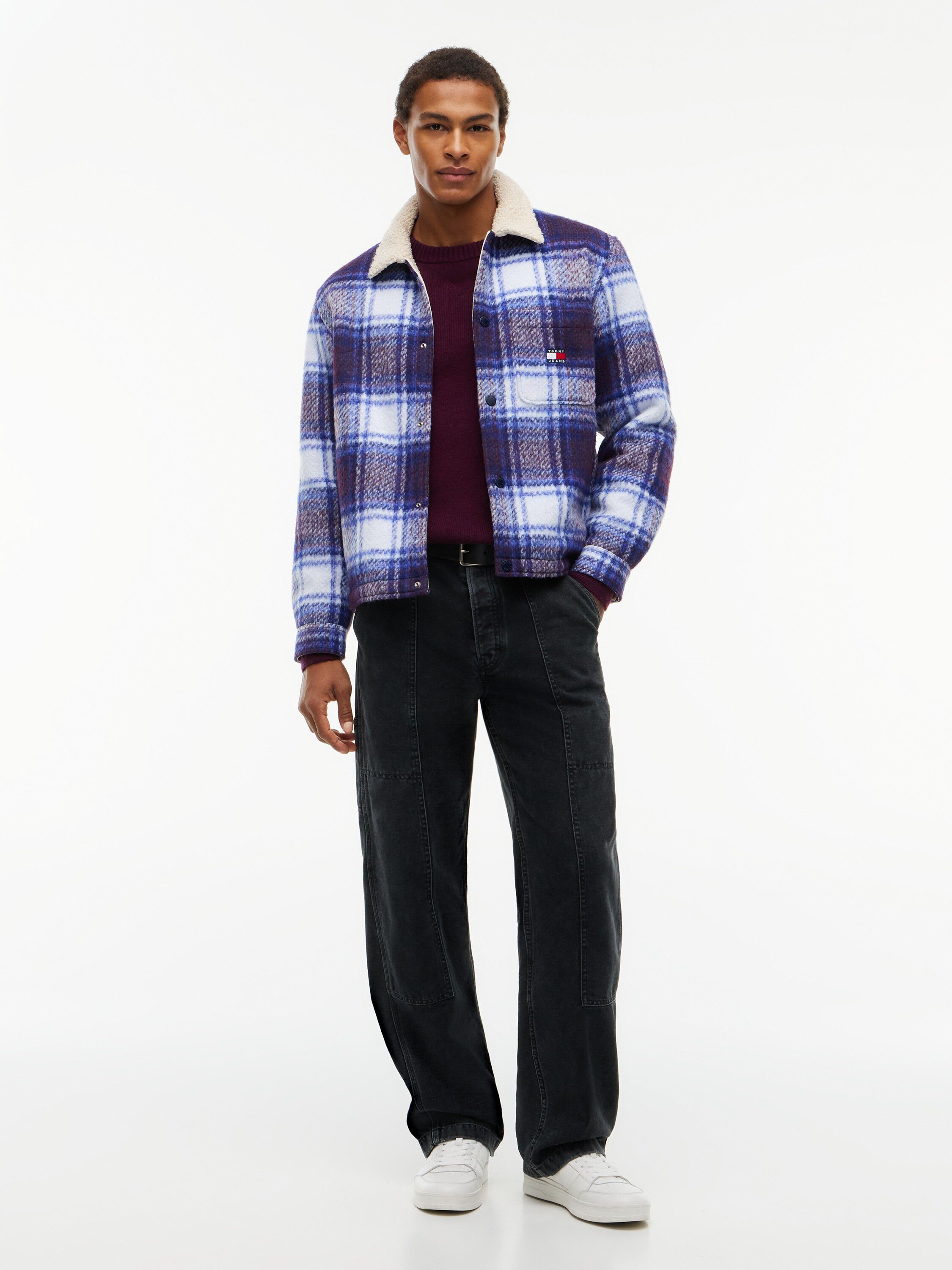 TJM TEDDY COLLAR BRUSHED SHACKET