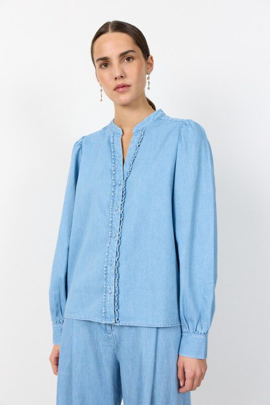 LR-PIETTA 2 Skjorte Bl&aring;