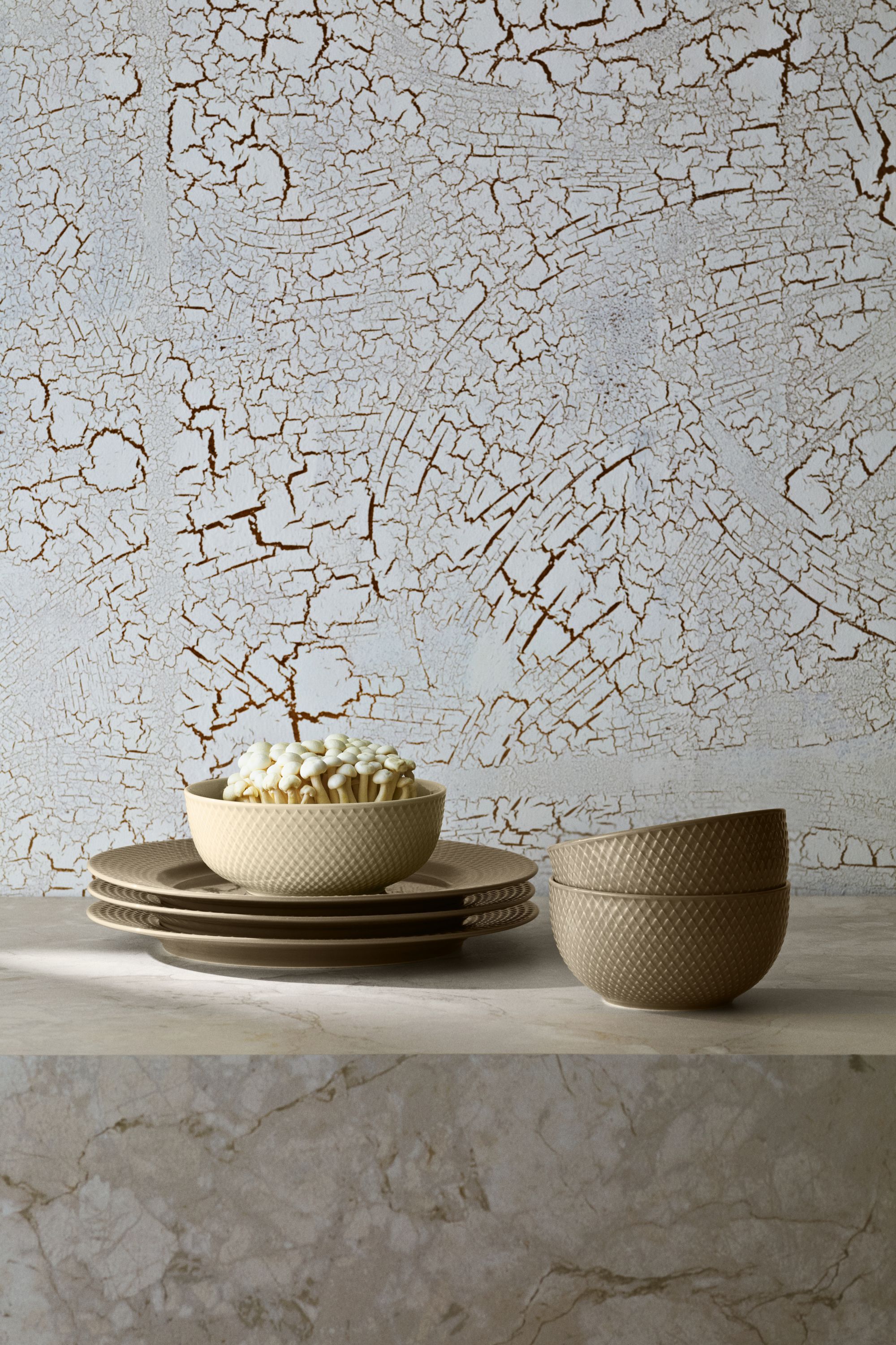 Rhombe Earth Sk&aring;l &Oslash;13 cm clay