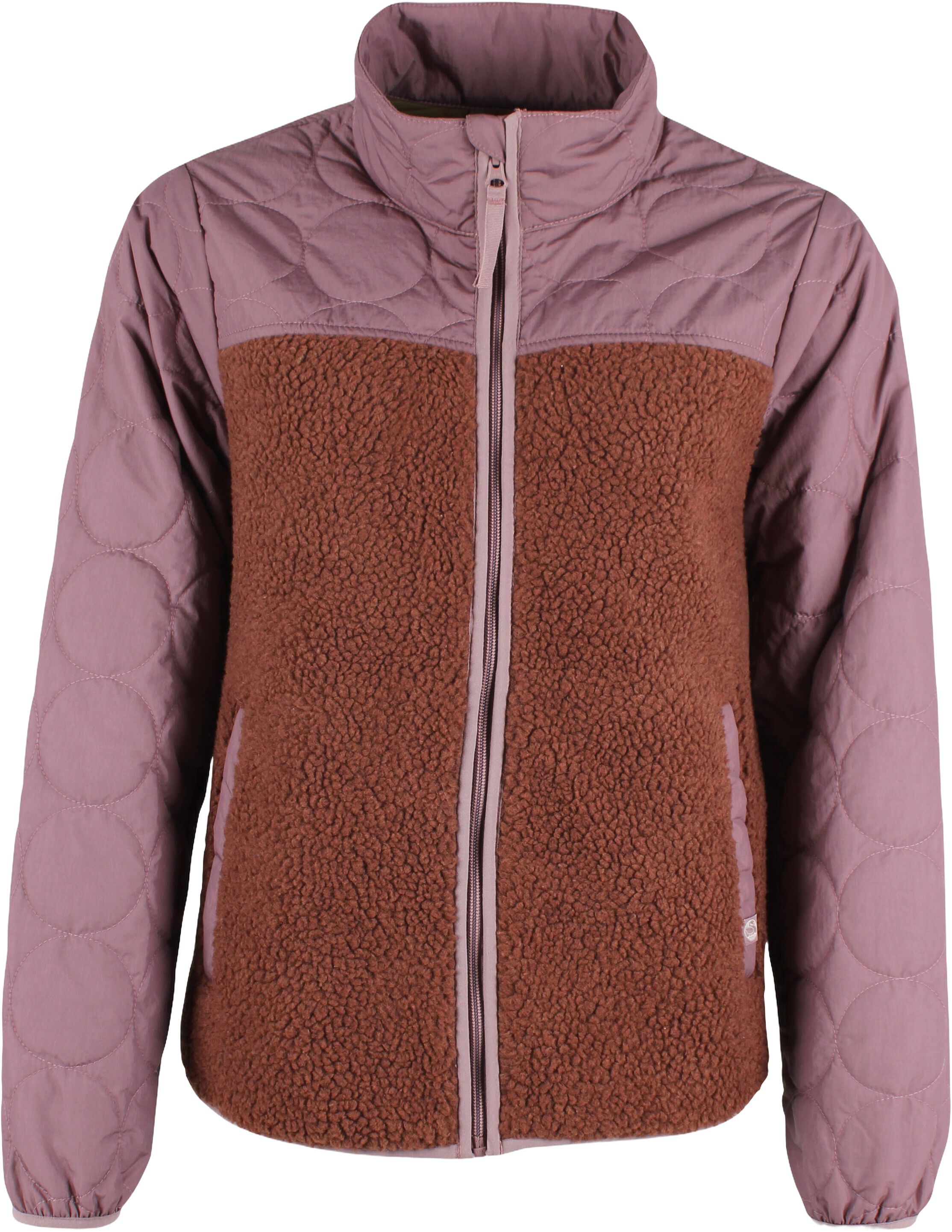Danehazel Fleece Zip-Up Mauve/Dark Wine