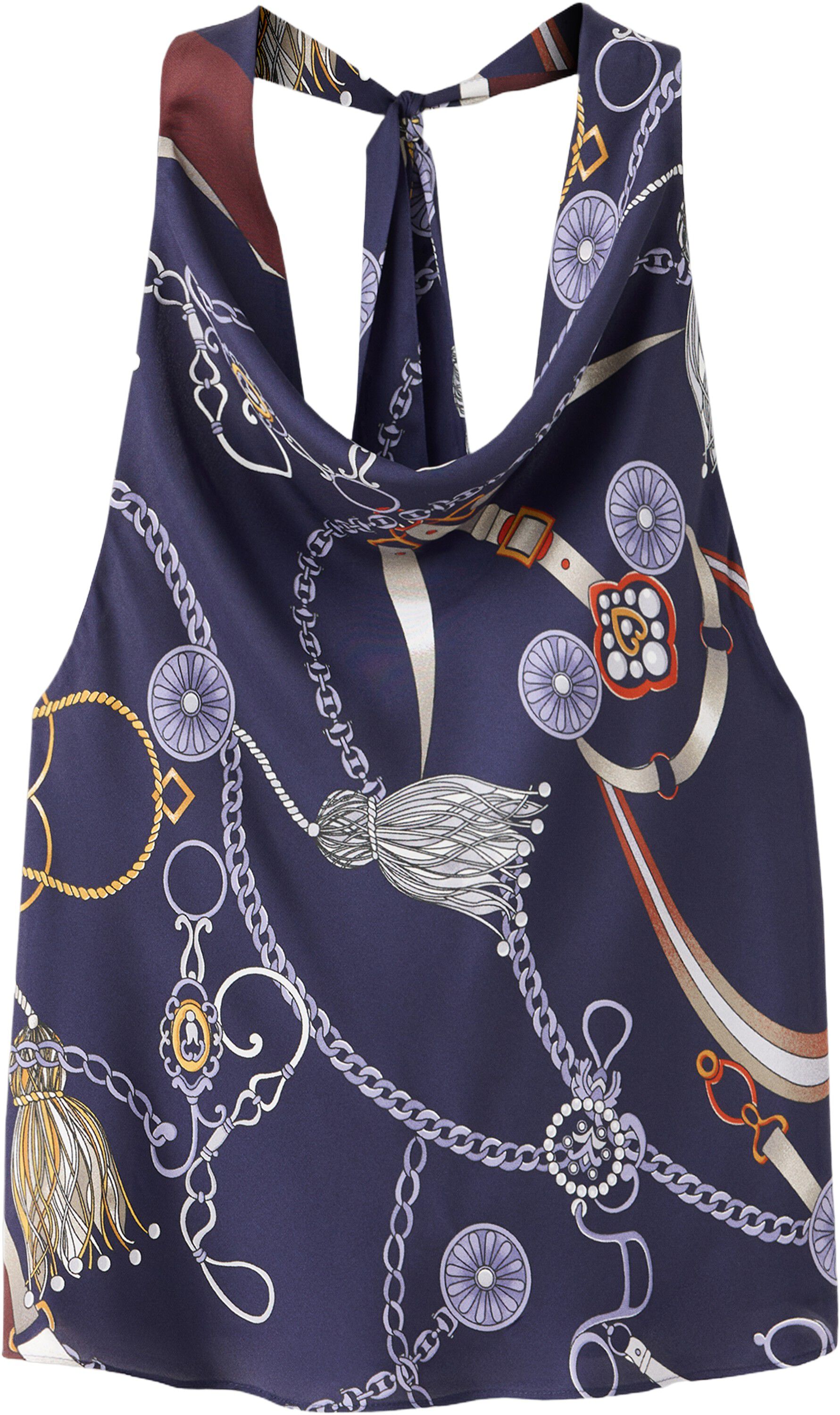 Printed halter top