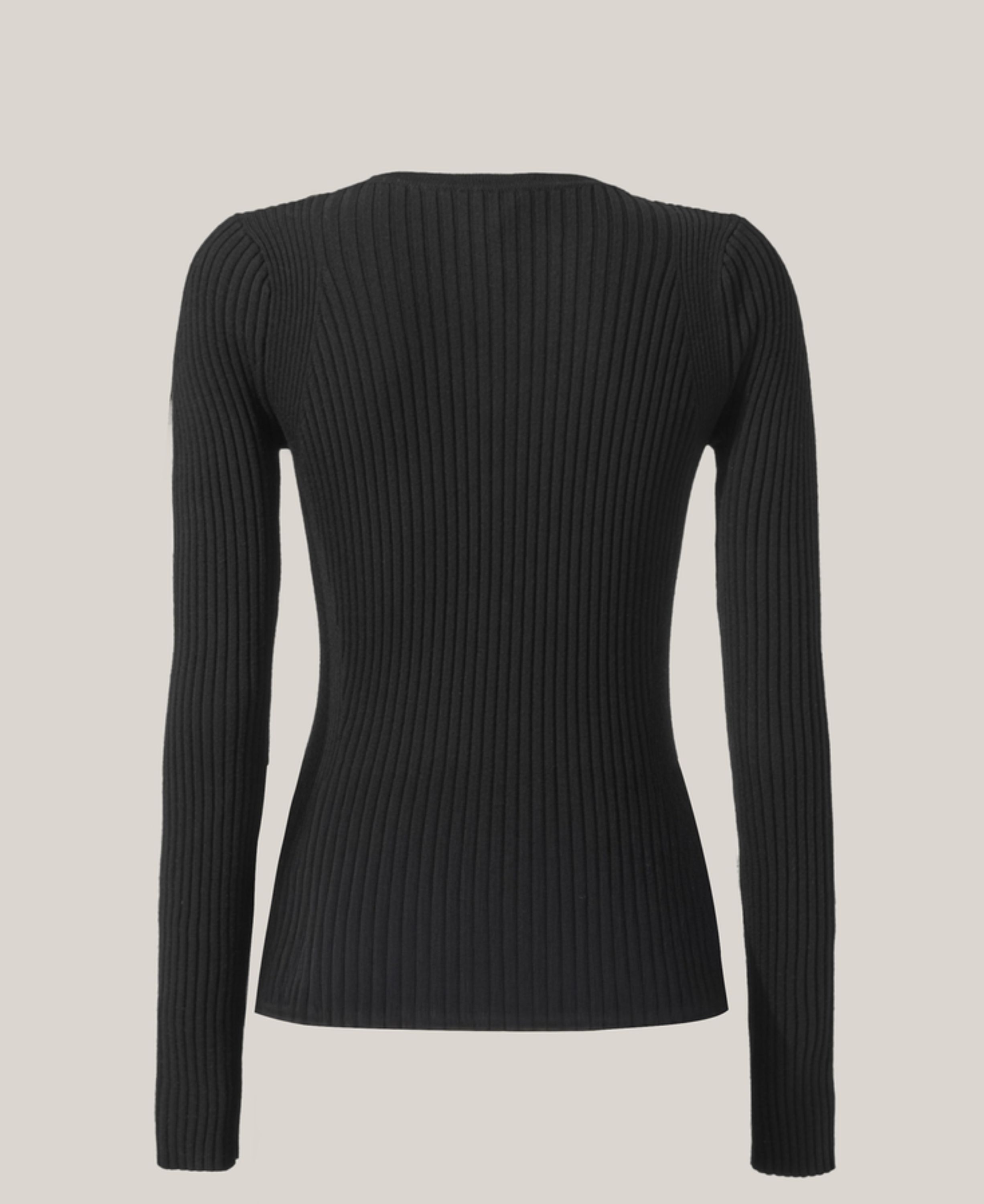 Fine Merino Rib Top L. Sleeves