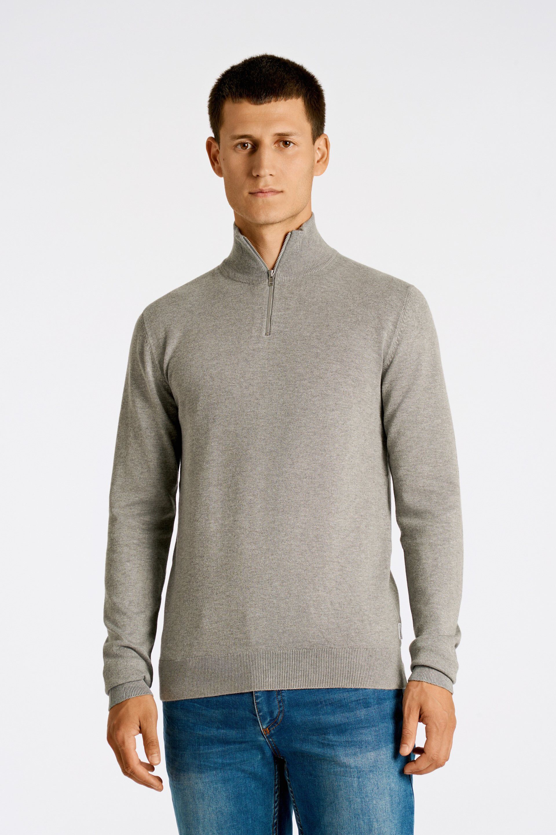 Ecovero half zip L/S knit