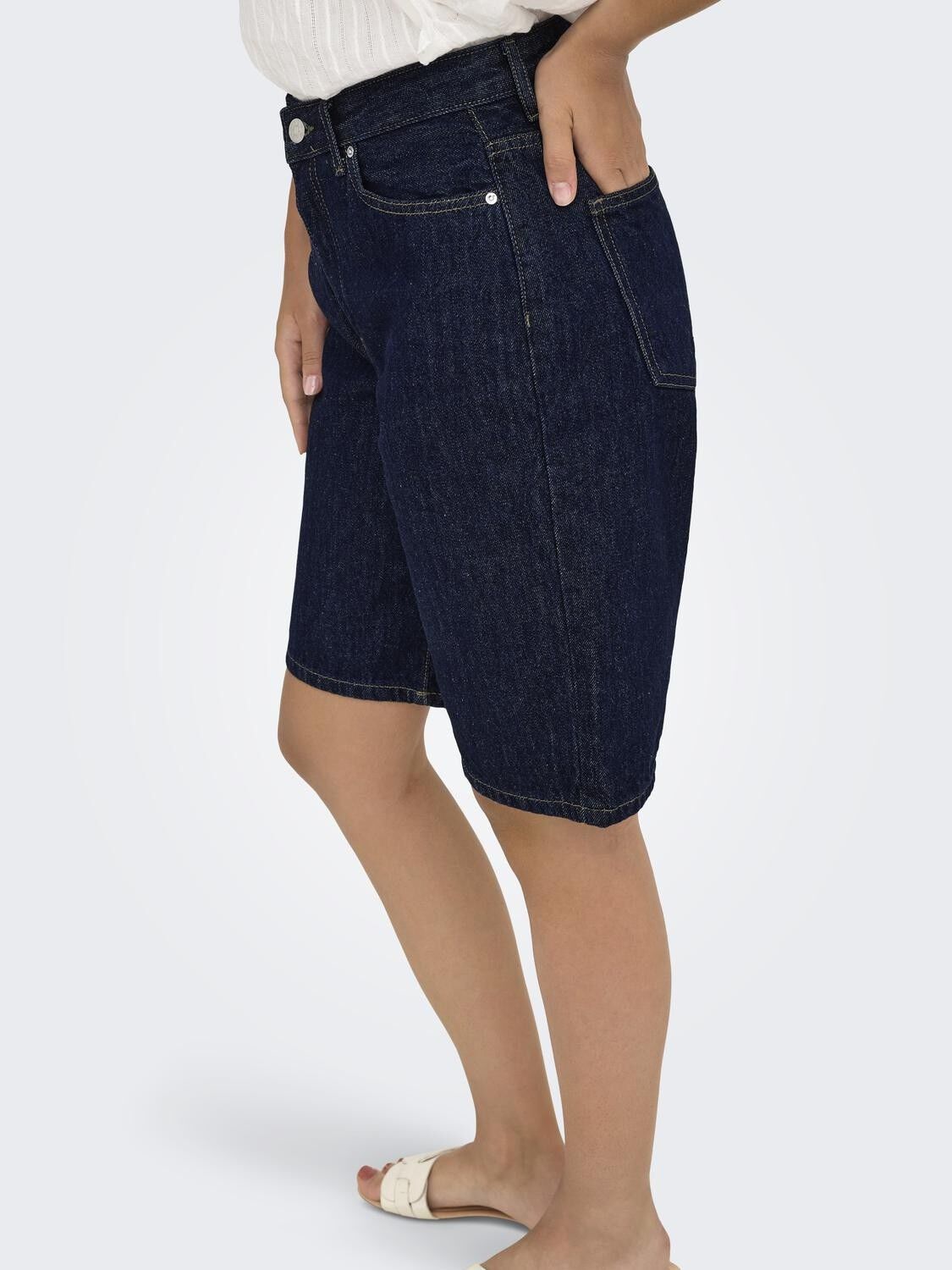 Onlsonny Hw Wide Dnm Shorts Noos