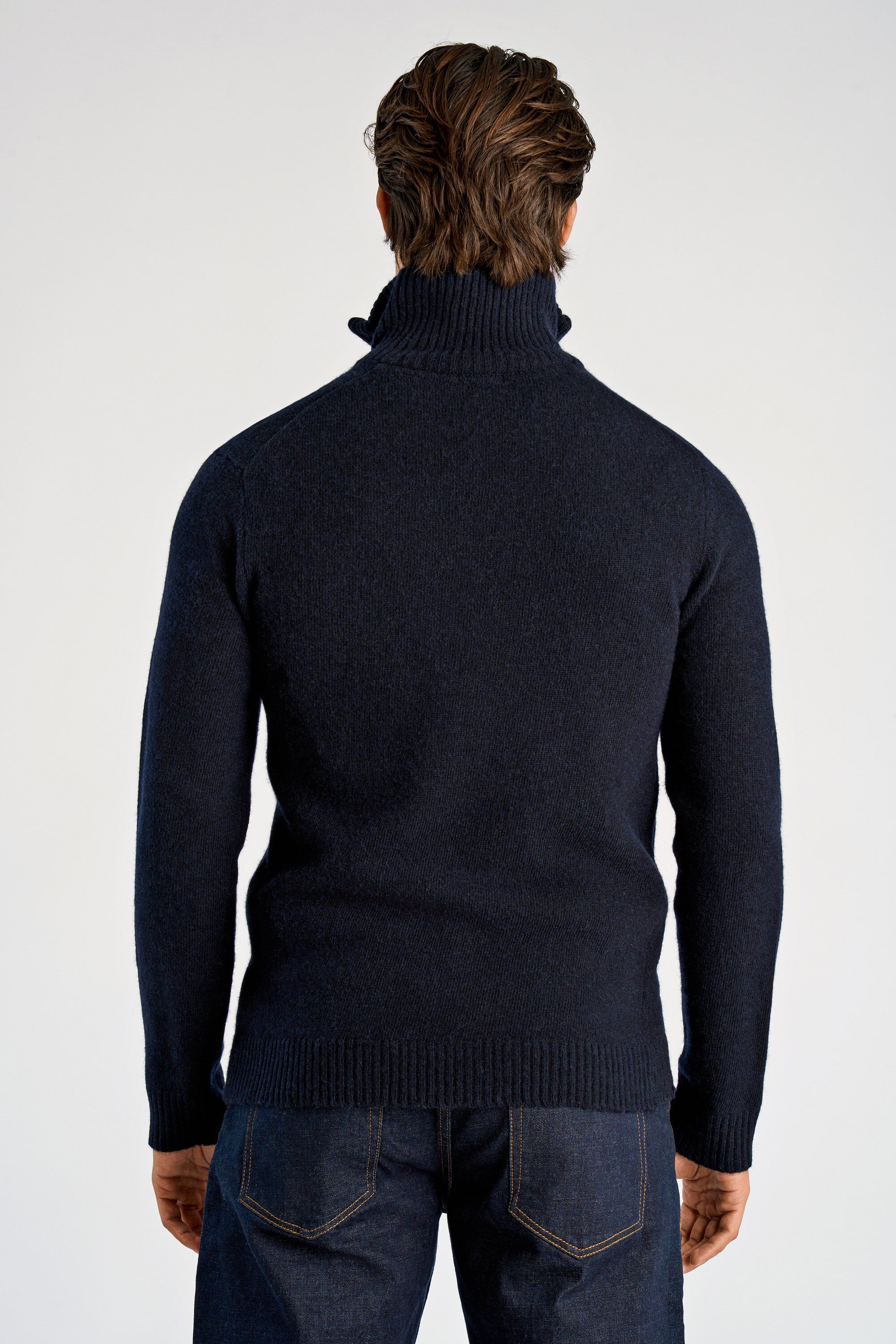 Lambswool half zip knit