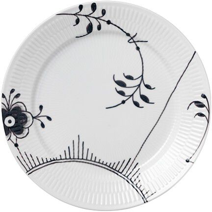Black Fluted Mega 27 cm tallrik dekor nr. 2
