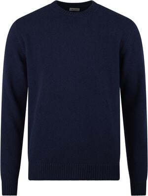 Sweater Knitted Crew Neck Carded Merino Wool