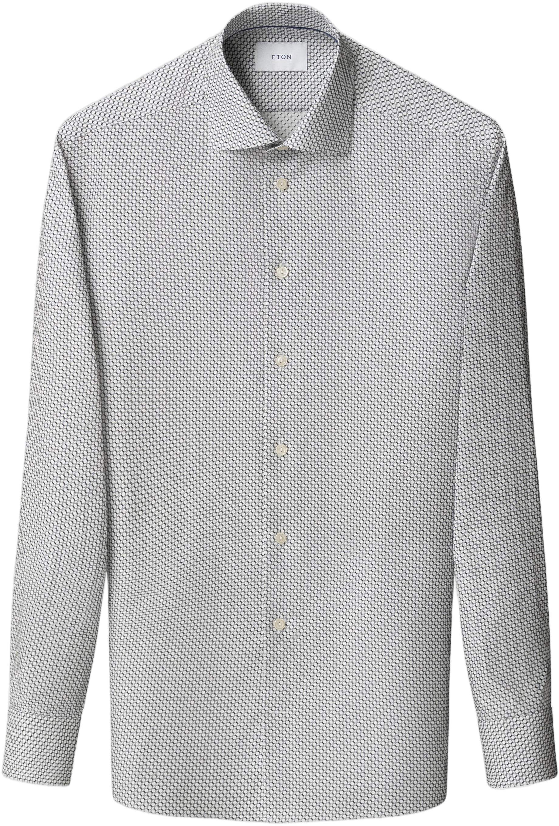 Slim Fit Geometric Twill Shirt