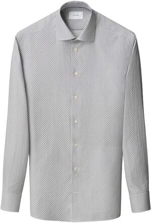 Slim Fit Geometric Twill Shirt