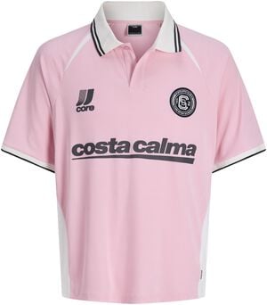 JCOCLUB RIBBED FOOTBALL POLO SS JNR