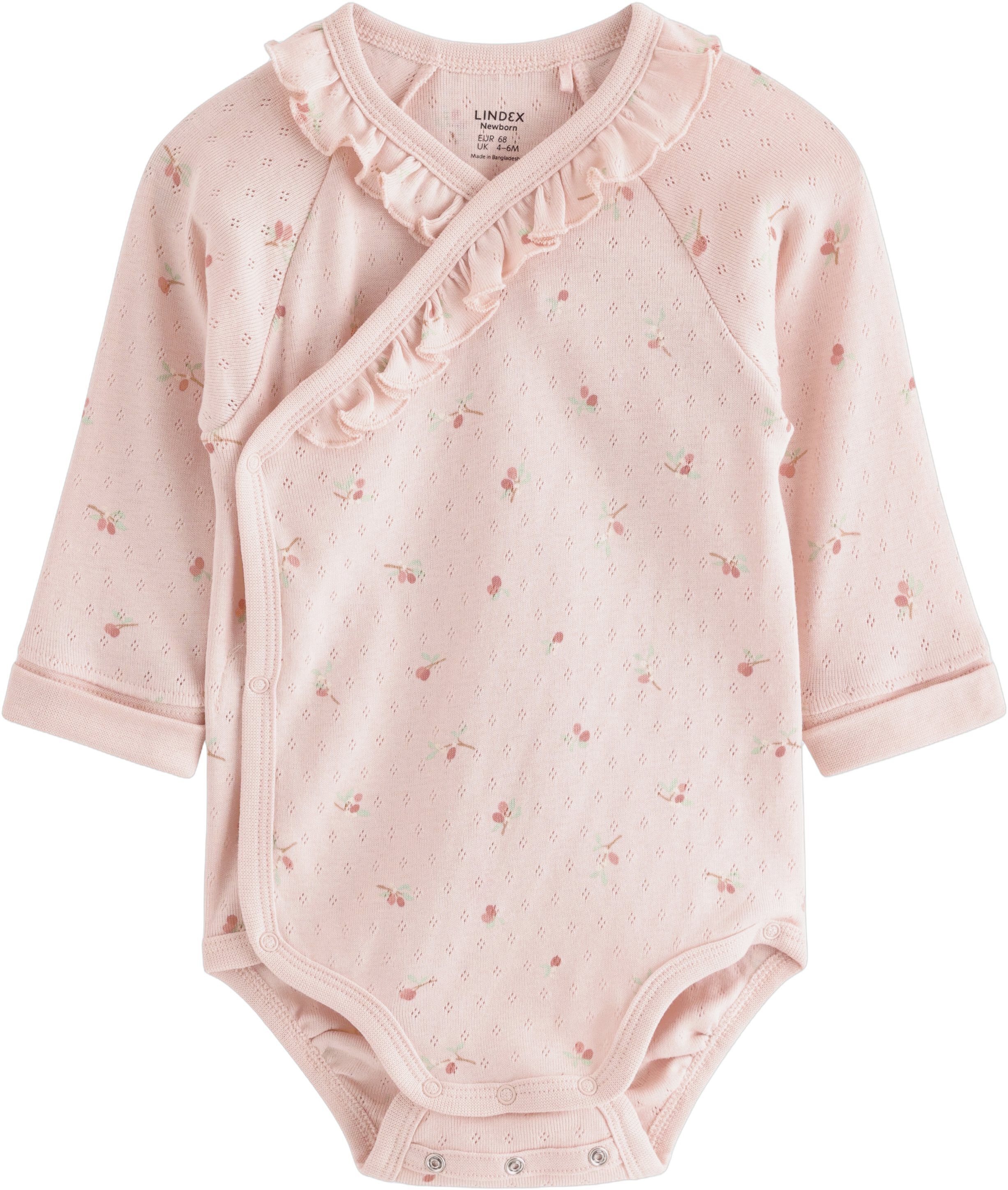 Body wrap pointelle w frill ao