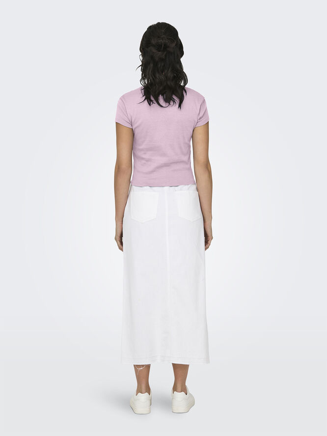 ONLELINA S/S O-NECK SHORT TOP JRS N