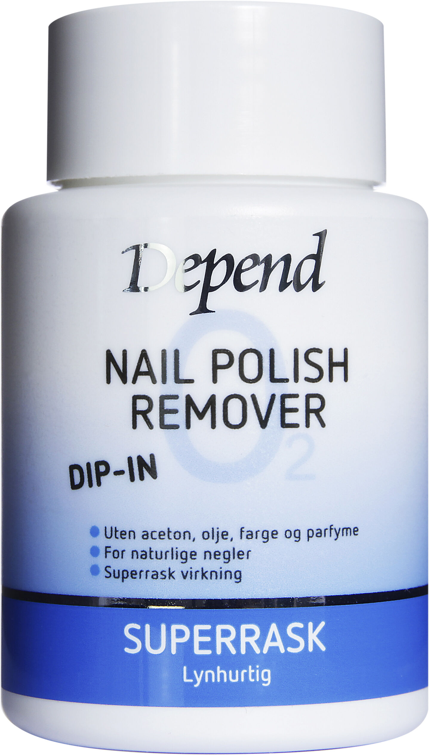 Dipremover bl&aring; O2 75ml no/dk