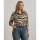 Relaxed Fit Zebra-Print Linen Shirt