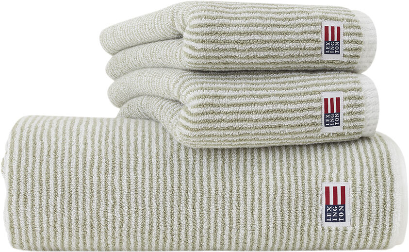 Original Towel White/Vintage Green Striped