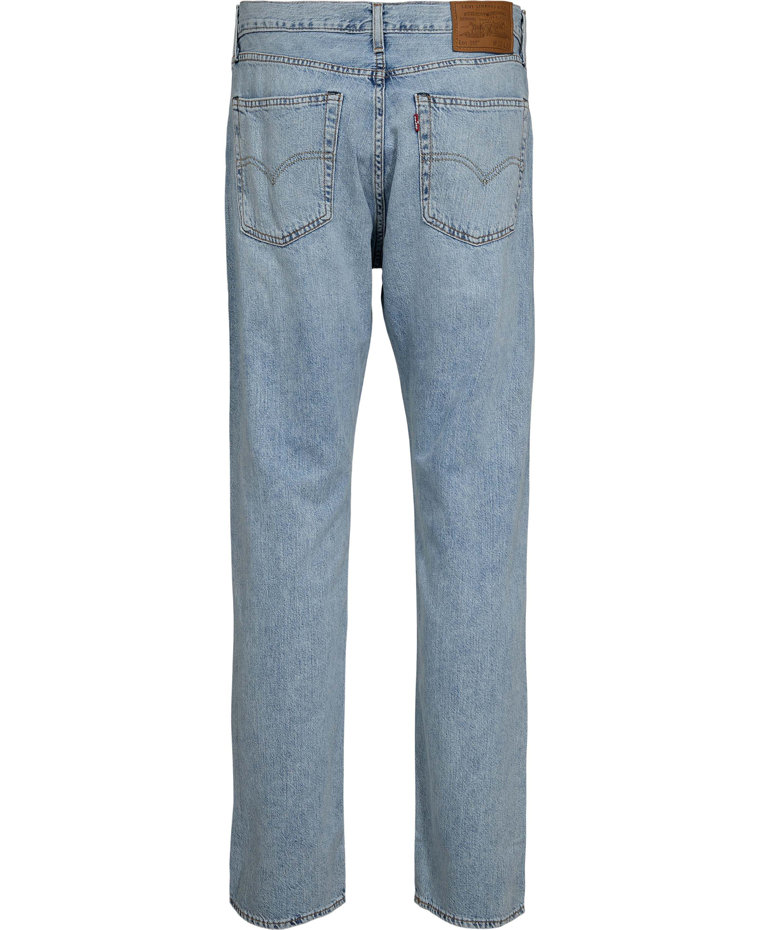 555� Relaxed Straight Lightweight Linen+ Denim Jeans