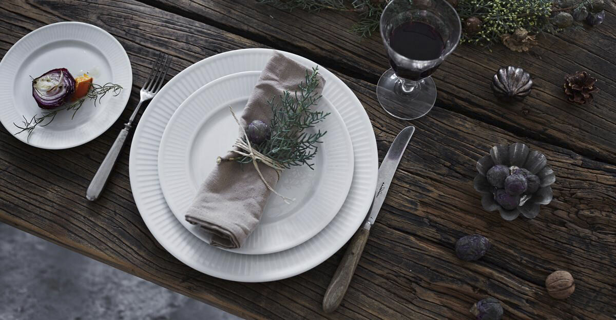 "Tallerken flat Pliss&Atilde;&copy; 28 cm Hvit"