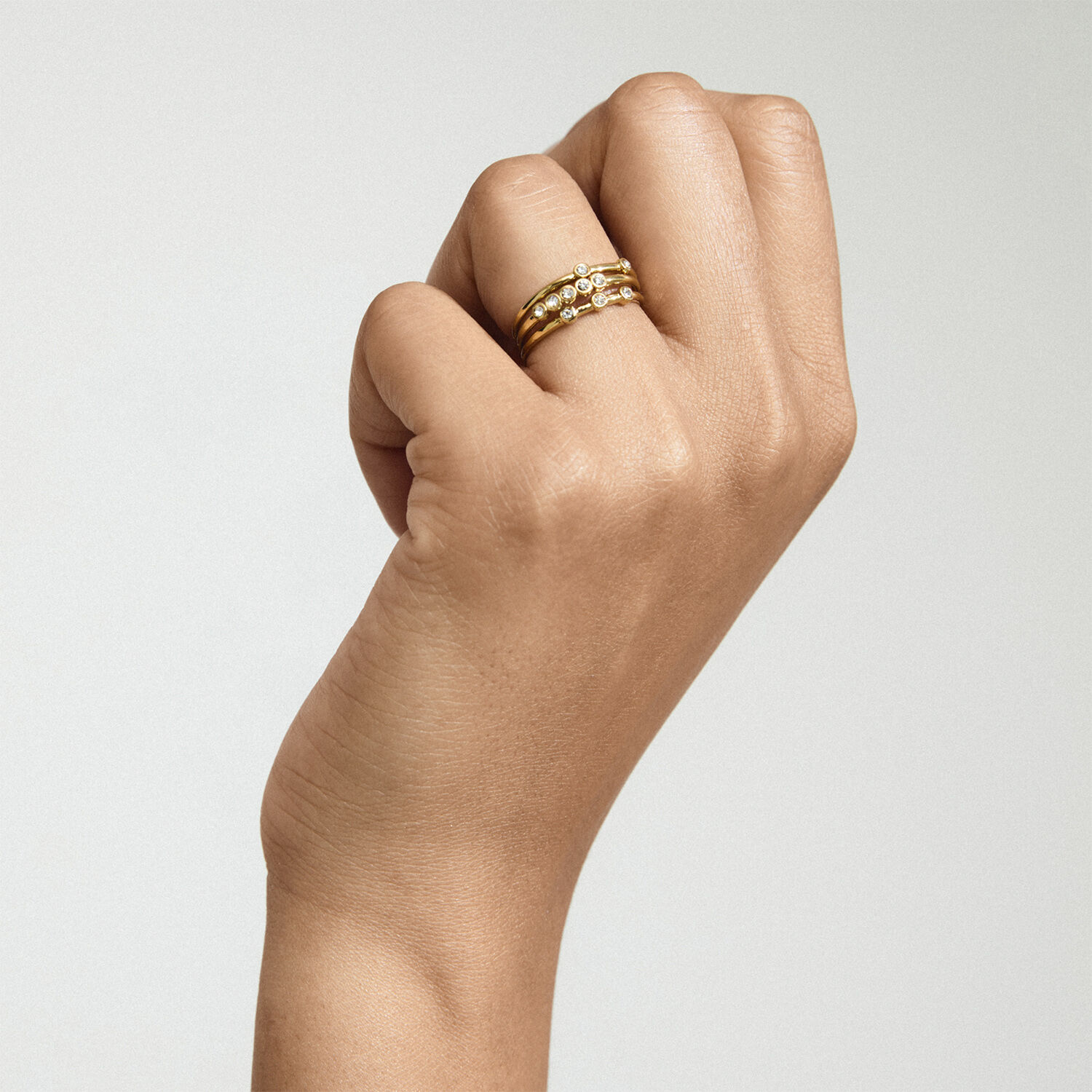 SLOAN rings 3-in-1 set gold-plated