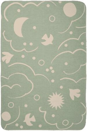 Skye Blanket - Tea Green/Parchment