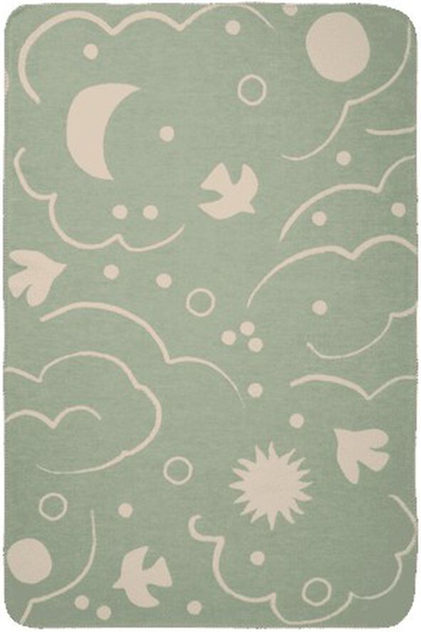 Skye Blanket - Tea Green/Parchment