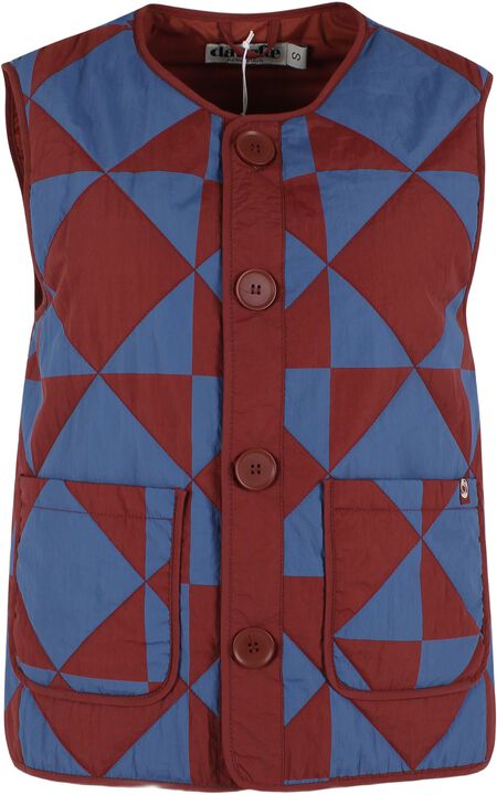 Danefield AOP Thermo Vest Dk Brick/Warm Blue DIAMETRIC