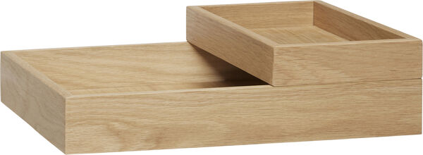 Rail Desk Organiser Natural set of 2