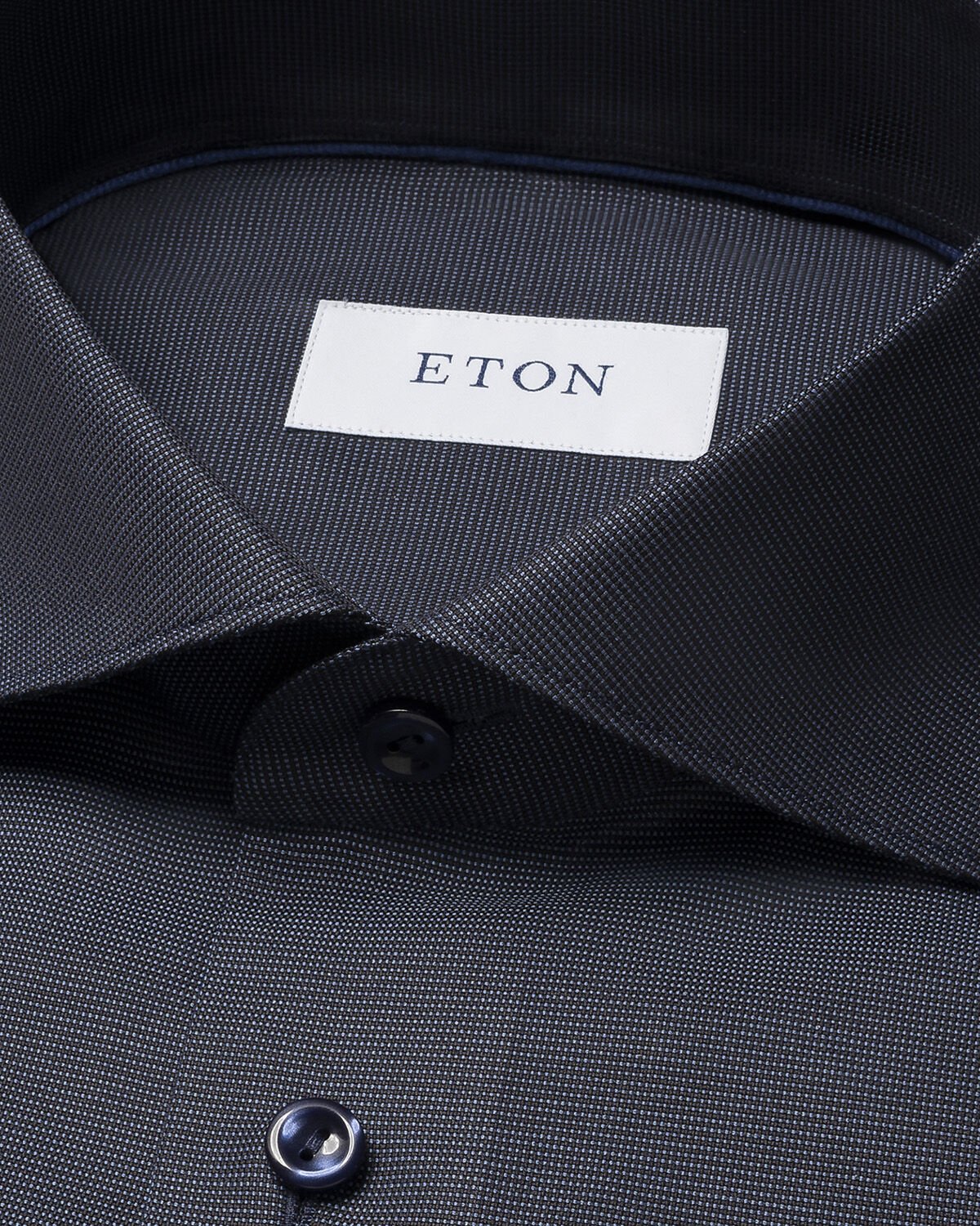 Slim Fit Navy Blue Semi Solid Signature Dobby Shirt