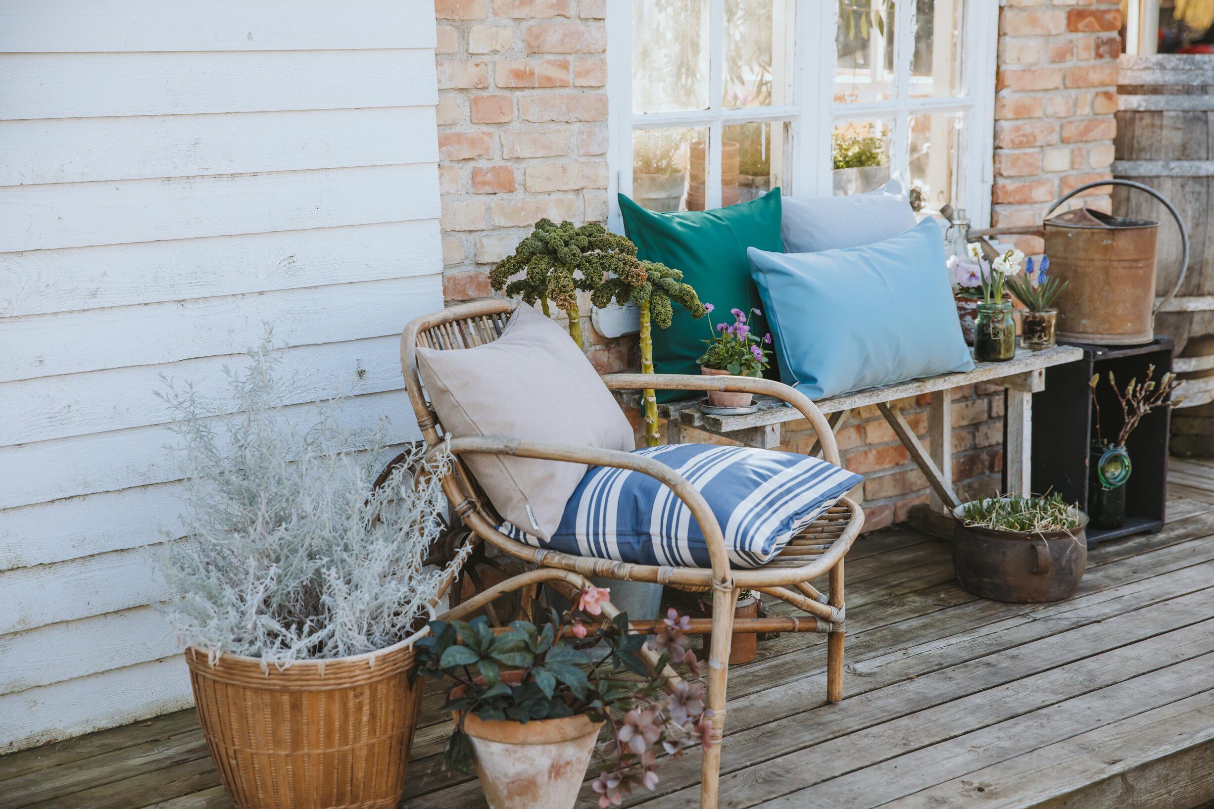 Fossflakes utomhuskudde 40x60 cm. Sand